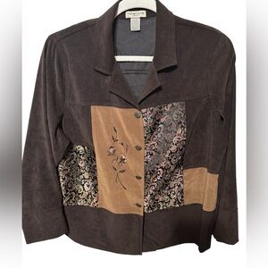 🎁 Notations Woman Embellished Top/Jacket faux suede